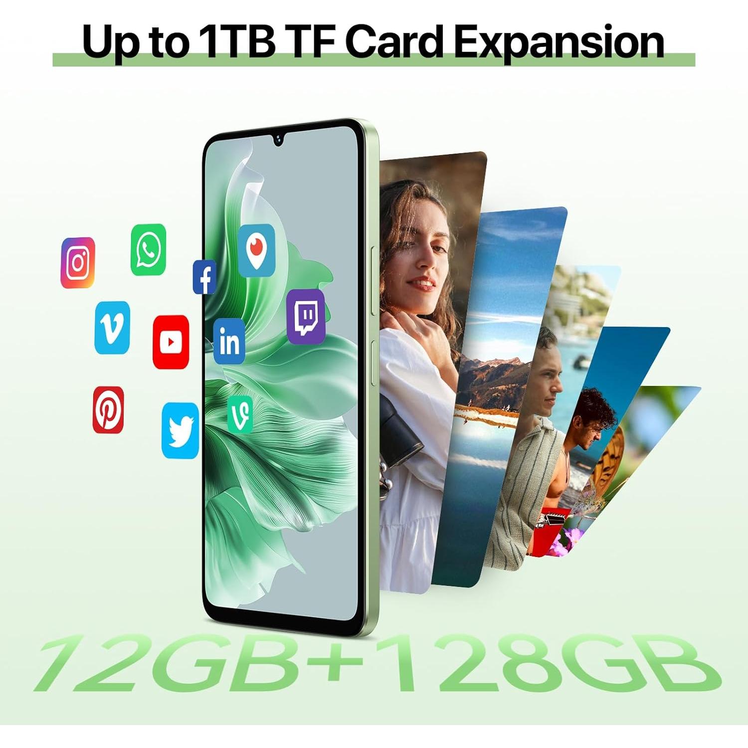 UMIDIGI G9C Teléfono Celular Desbloqueado 12GB RAM 128GB Verde