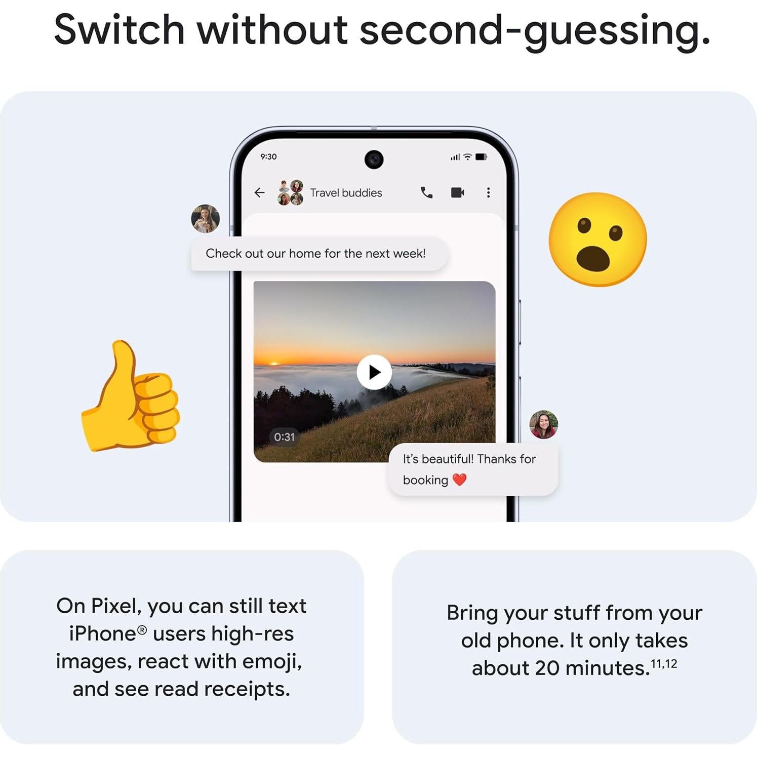 Google Pixel 10 Pro - Smartphone Android 256GB Jade - Cámara Triple