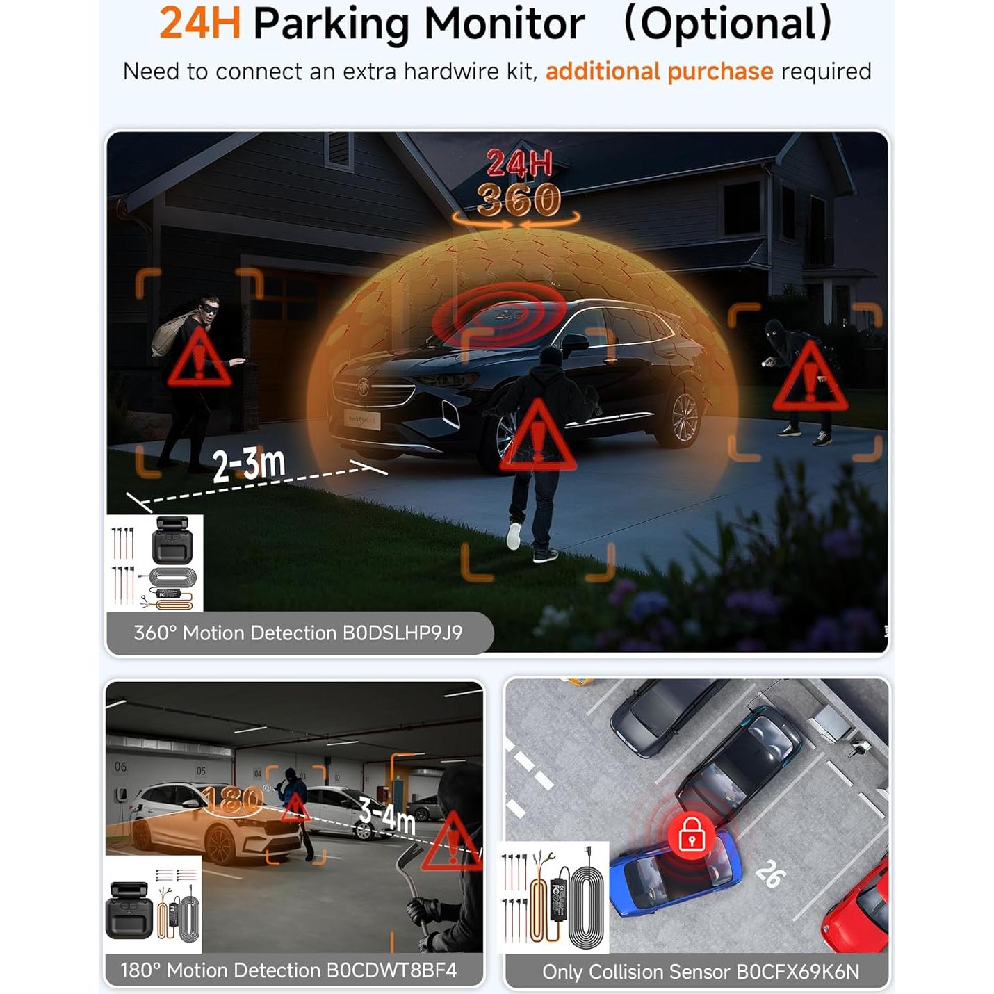Dash Cam 4K 4 Channel, STARVIS 2 IMX675 Sensor AI Dashcam with Driver Monitor System, 4K+1080P*3 Car Camera, 360° Dash Camera 5G WiFi GPS, 128GB SD Card Night Vision 24H Parking Mode, N900-4CH