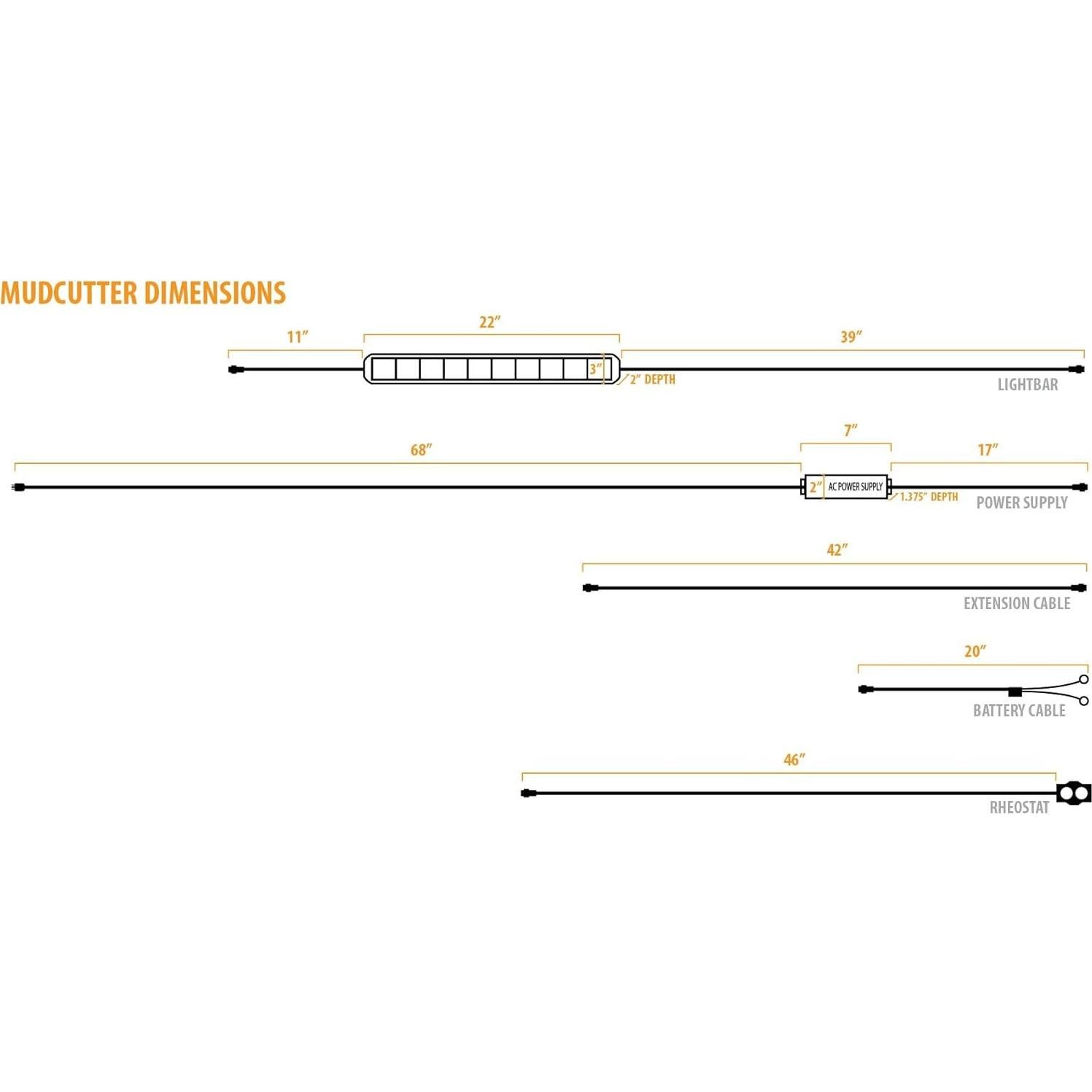 Kit de 4 luces LED para pesca con arco FOXPRO Mudcutter