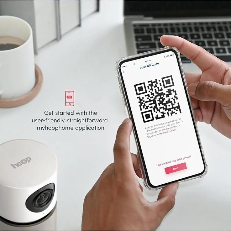 Cámara de Seguridad Inalámbrica HD Hoop Pro con Visión Nocturna