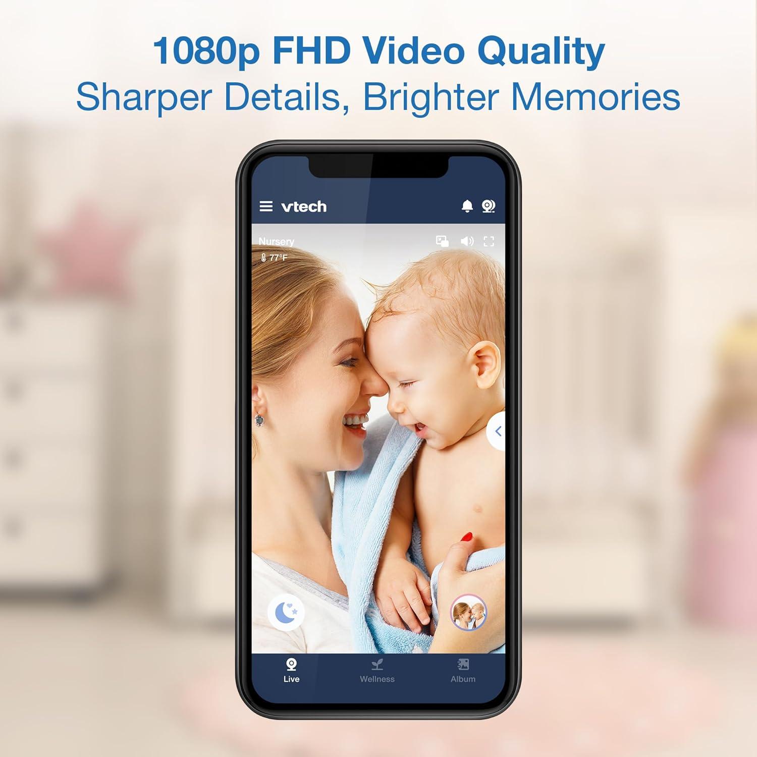 Monitor de Bebé VTech VM901-2HD con 2 Cámaras FHD 1080p