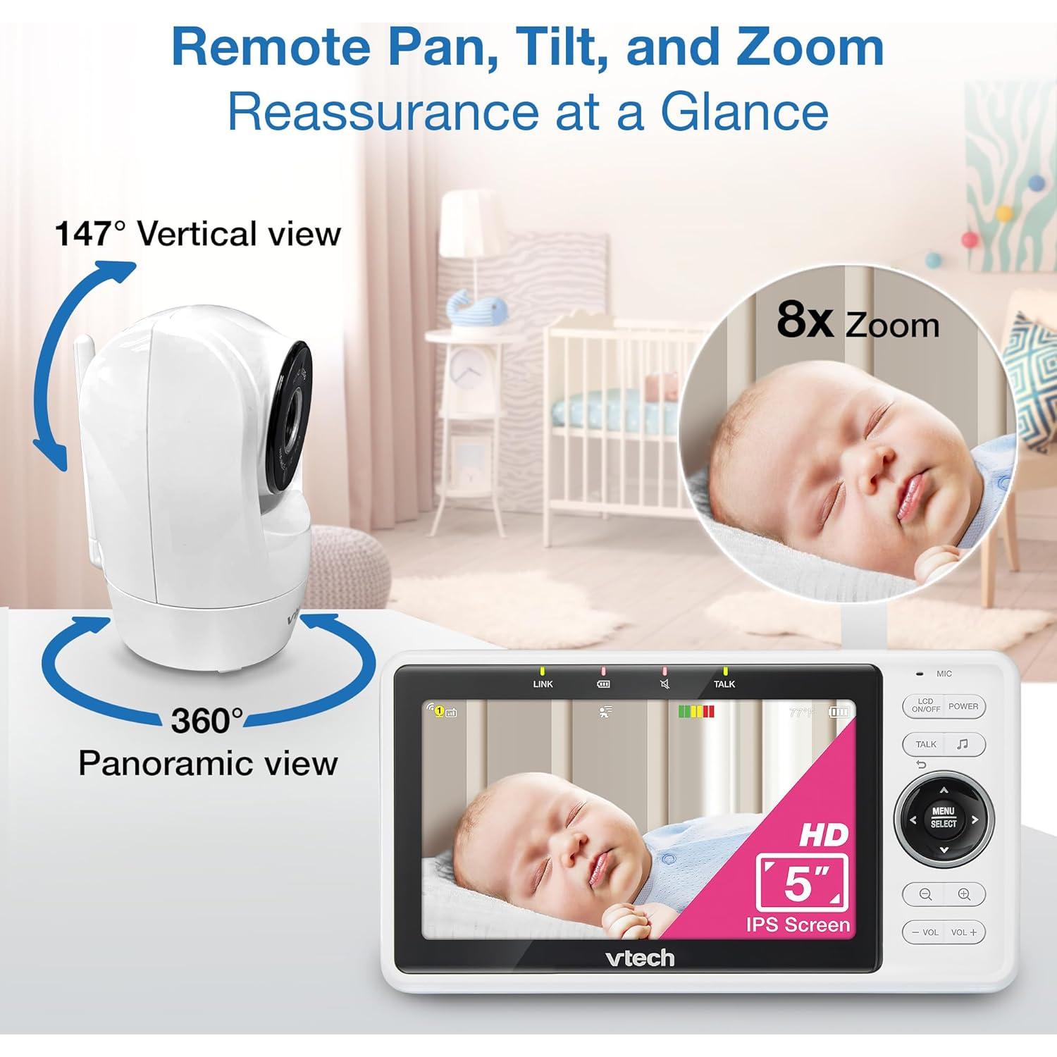 Monitor de Bebé VTech VM901-2HD con 2 Cámaras FHD 1080p