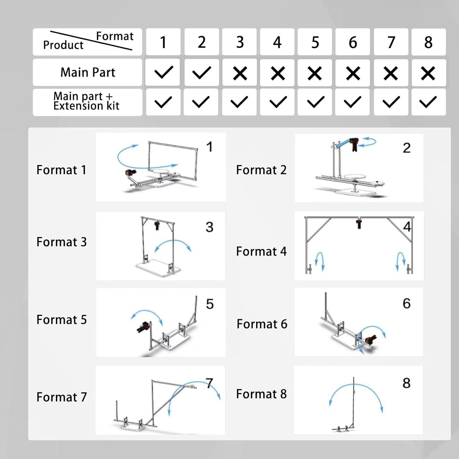 Deslizador de cámara rotativo PUKOKO 360° para DSLR