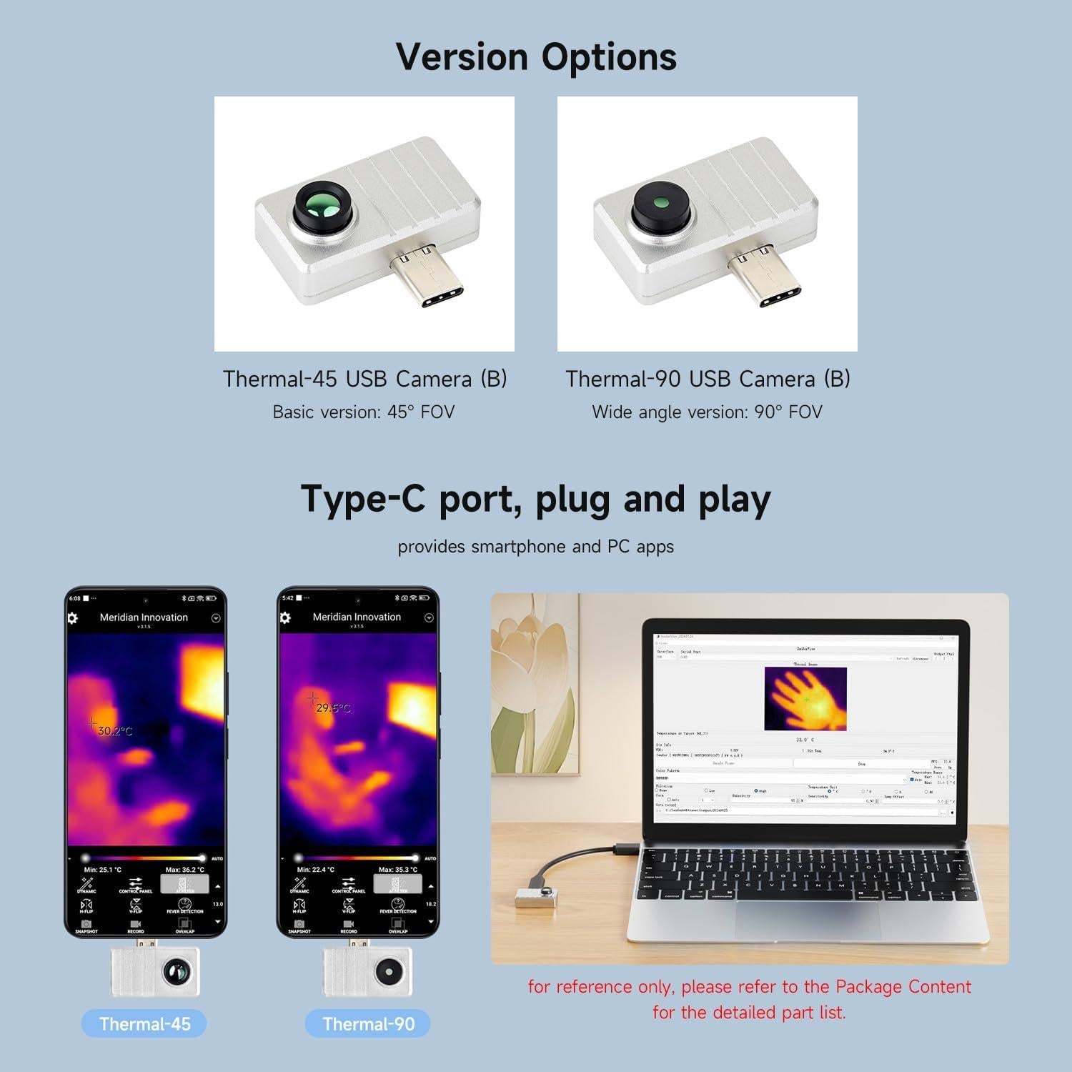 Cámara Térmica Infrarroja Waveshare para Smartphone Tipo-C