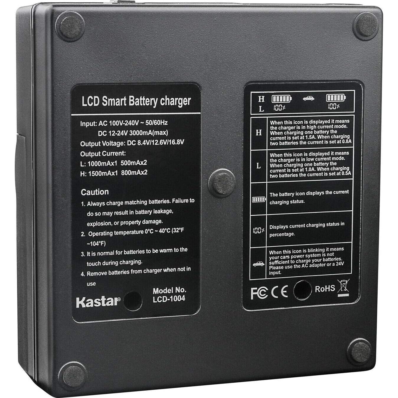 Cargador Rápido Doble Kastar BC-W235 para Batería Fujifilm NP-W235