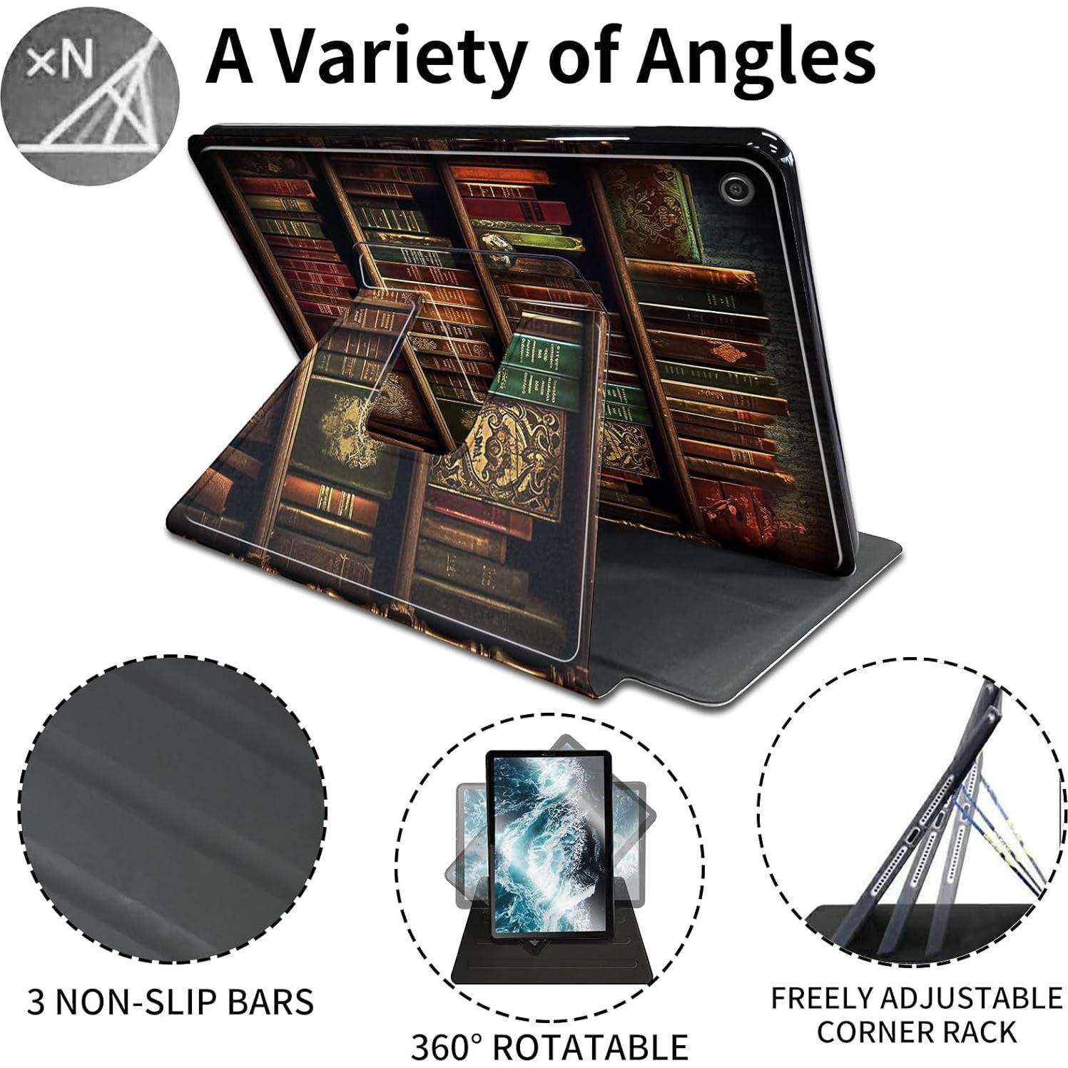 Funda para Tableta Kindle Fire HD 10 2023 - Cuero PU Vintage