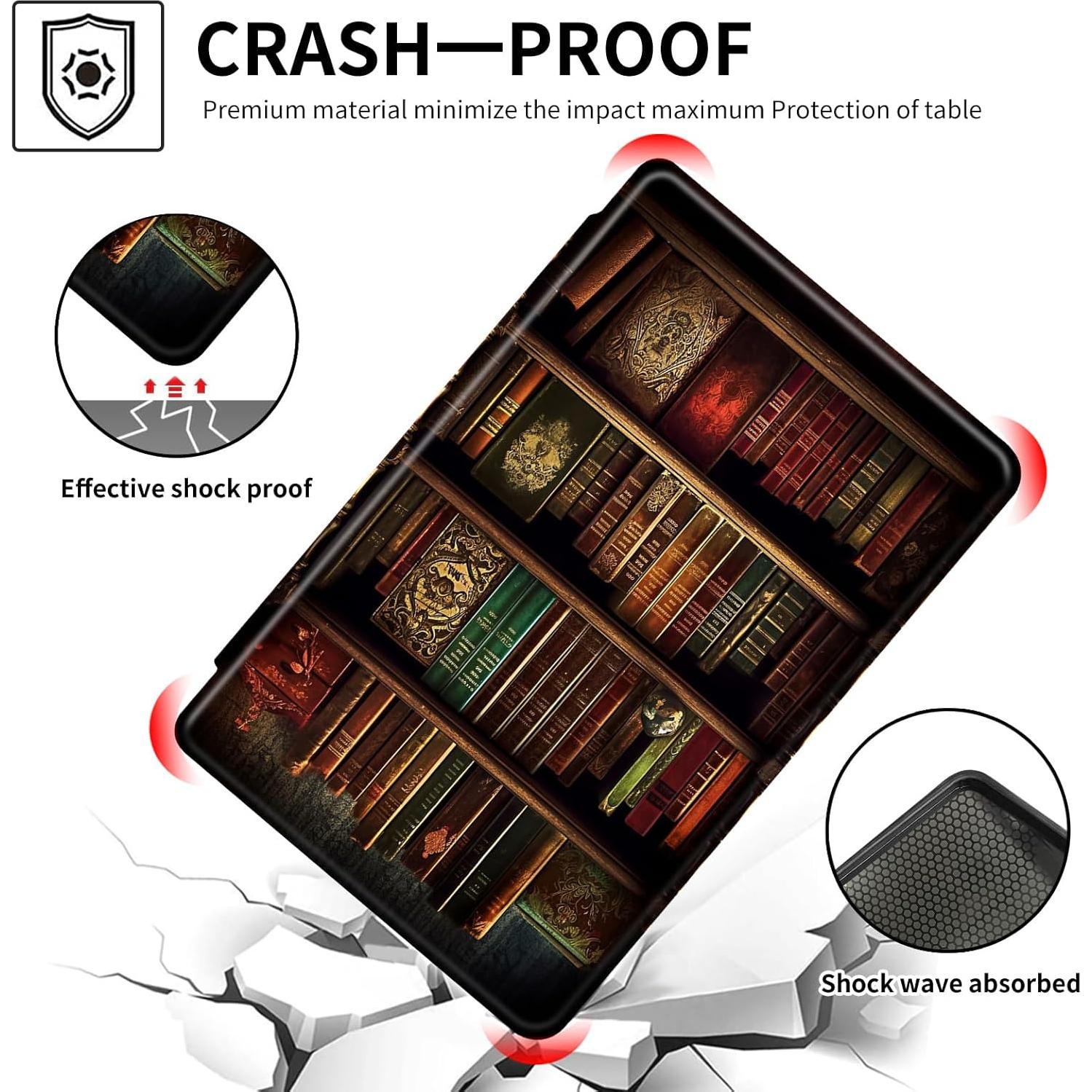 Funda para Tableta Kindle Fire HD 10 2023 - Cuero PU Vintage