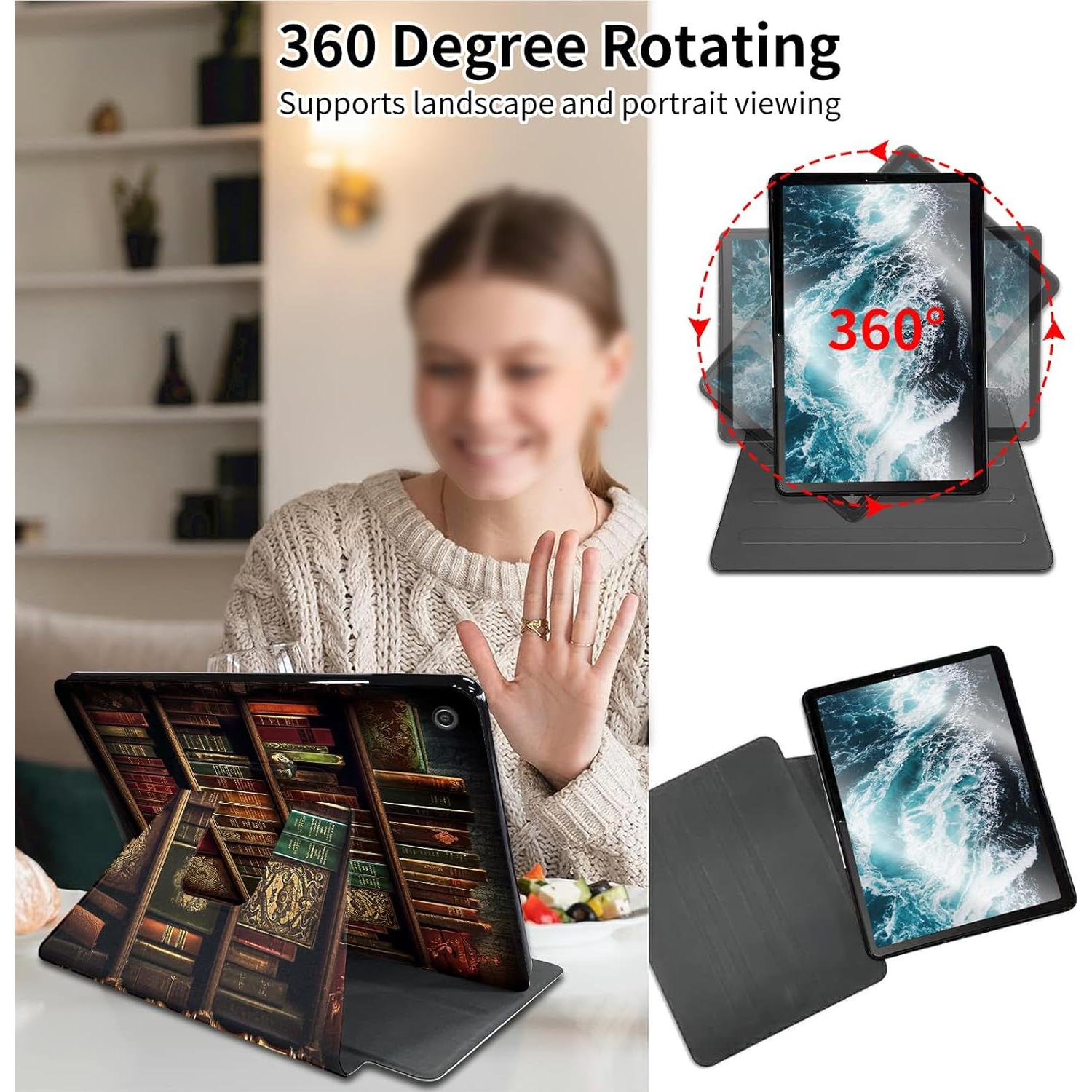 Funda para Tableta Kindle Fire HD 10 2023 - Cuero PU Vintage