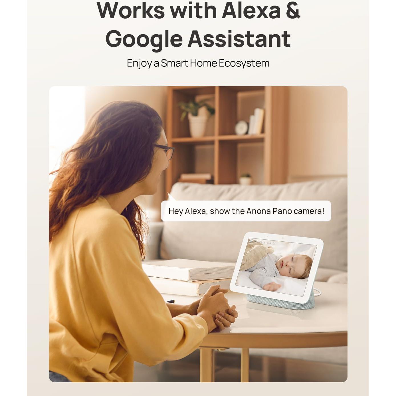 Cámara de Seguridad Anona Pano 4K UHD con Wi-Fi 6 y Pan-Tilt 360°