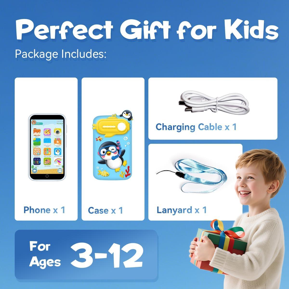 Teléfono Inteligente para Niños Rseaay D2, 220 Juegos, 5MP