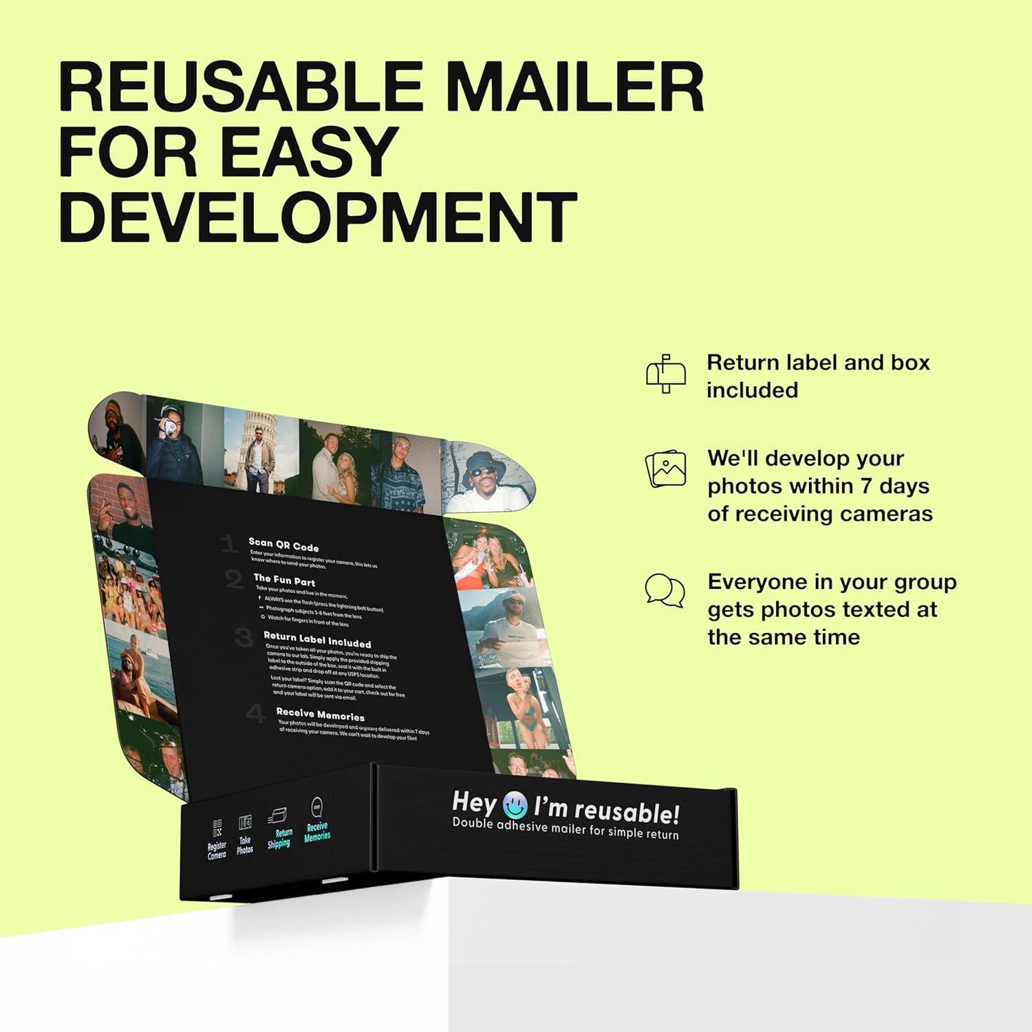 Cámara desechable Strap - 27 exposiciones, flash 3 m - 3 paquetes