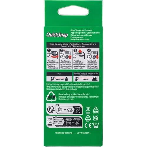 Cámara desechable FUJIFILM QuickSnap Flash 400 - 4x27 exposiciones