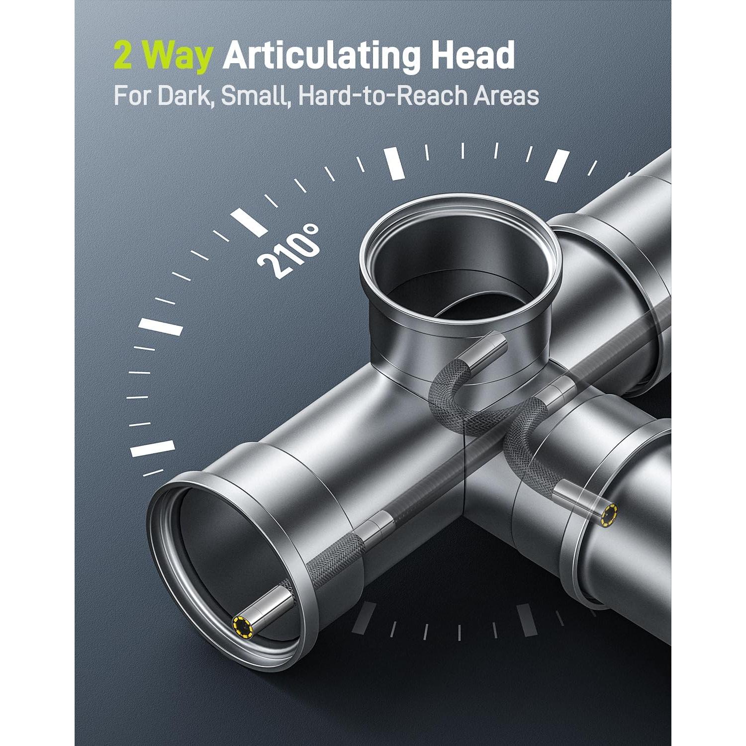 Borescopio Articulado Anykit AD100 HD 1920P 1.19M IP67