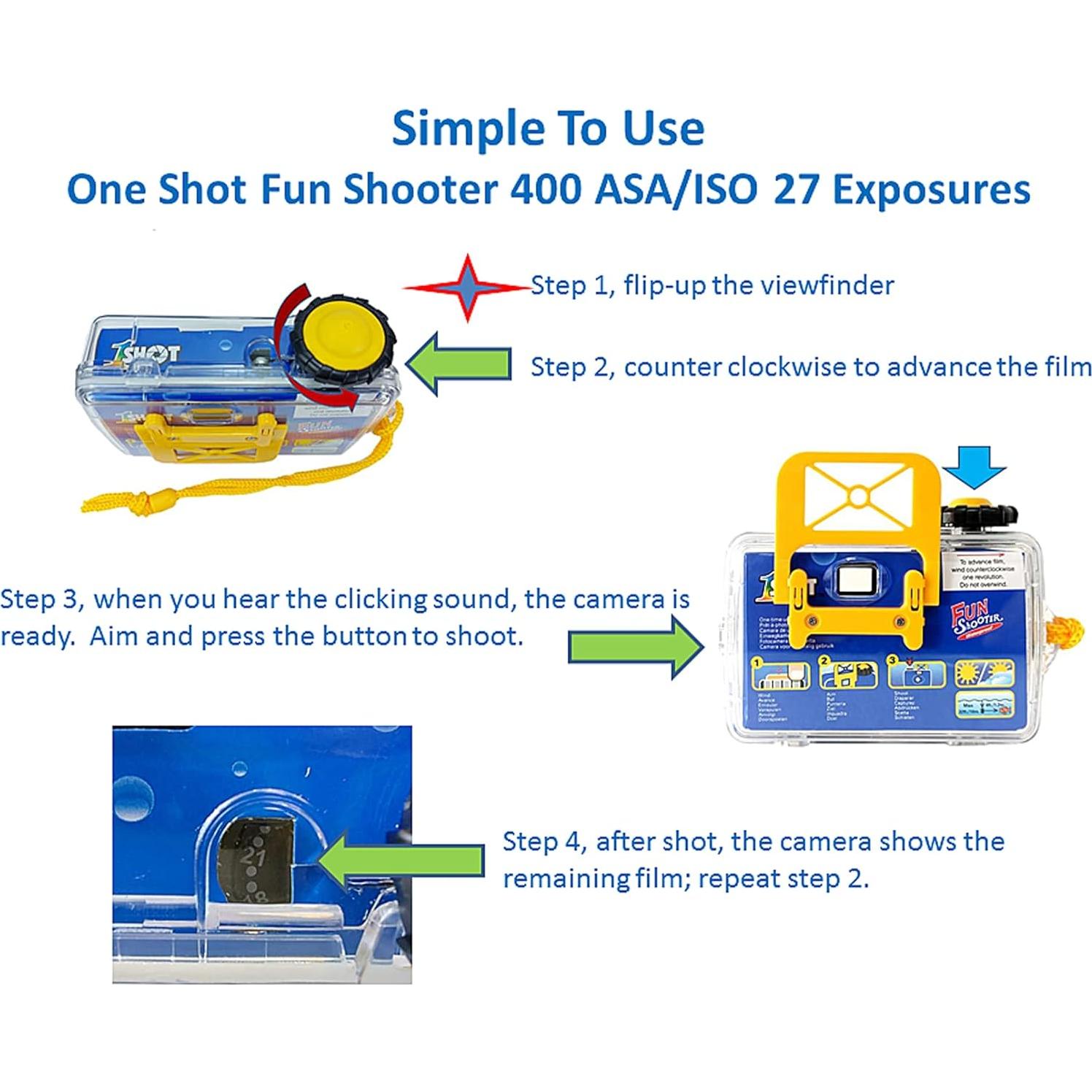 Cámara desechable a prueba de agua 1 Shot - 35mm - 27 exposiciones