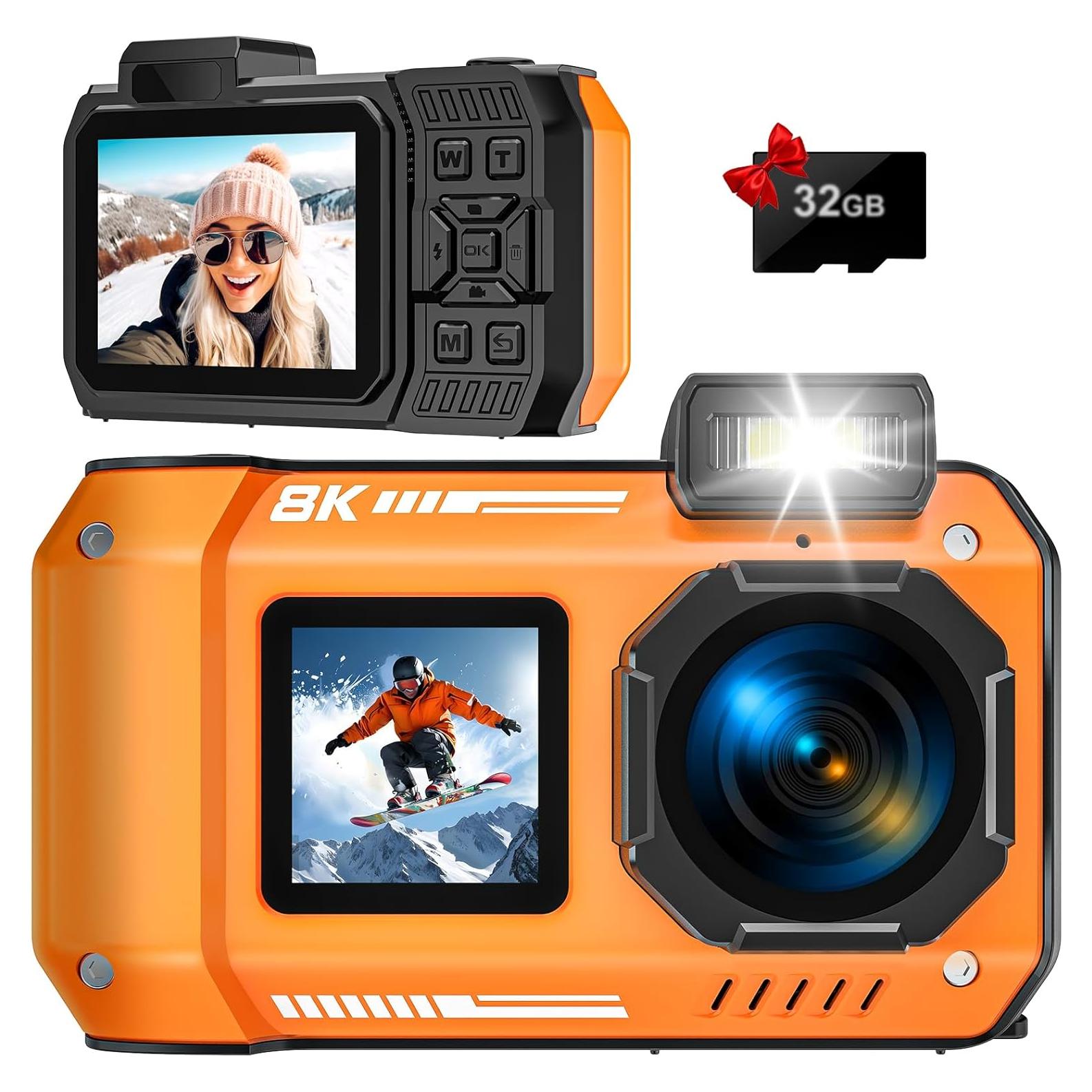 Cámara Submarina 8K UHD TUPSIO U018 70MP Resistente 10m