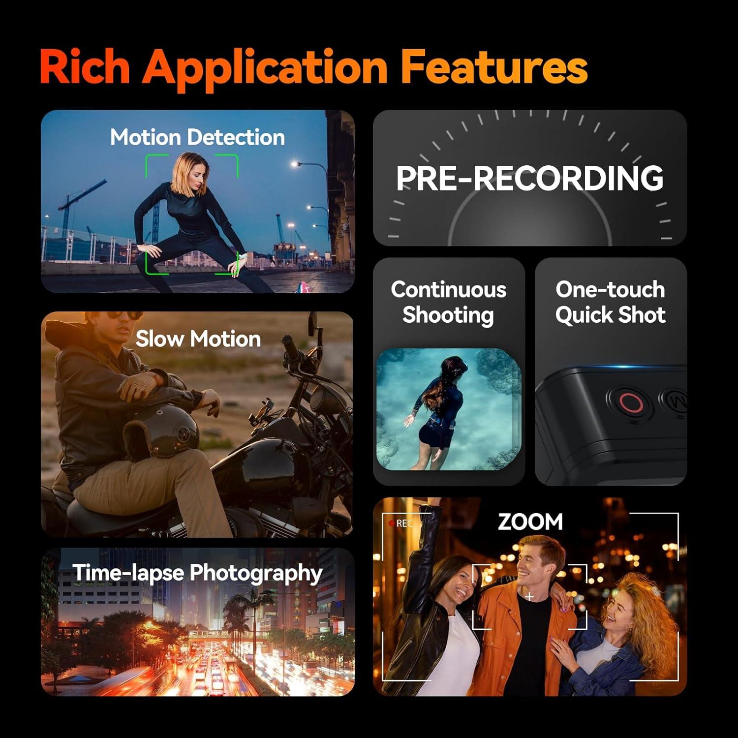 Cámara de Acción SVBONY SVGo 4K 30fps Doble Lente Impermeable