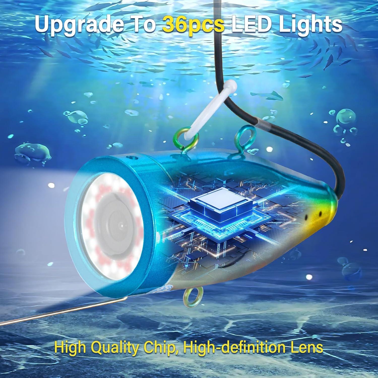 Cámara de Pesca Submarina JQKJCAM HD 7" 36 Luces IP68 30M