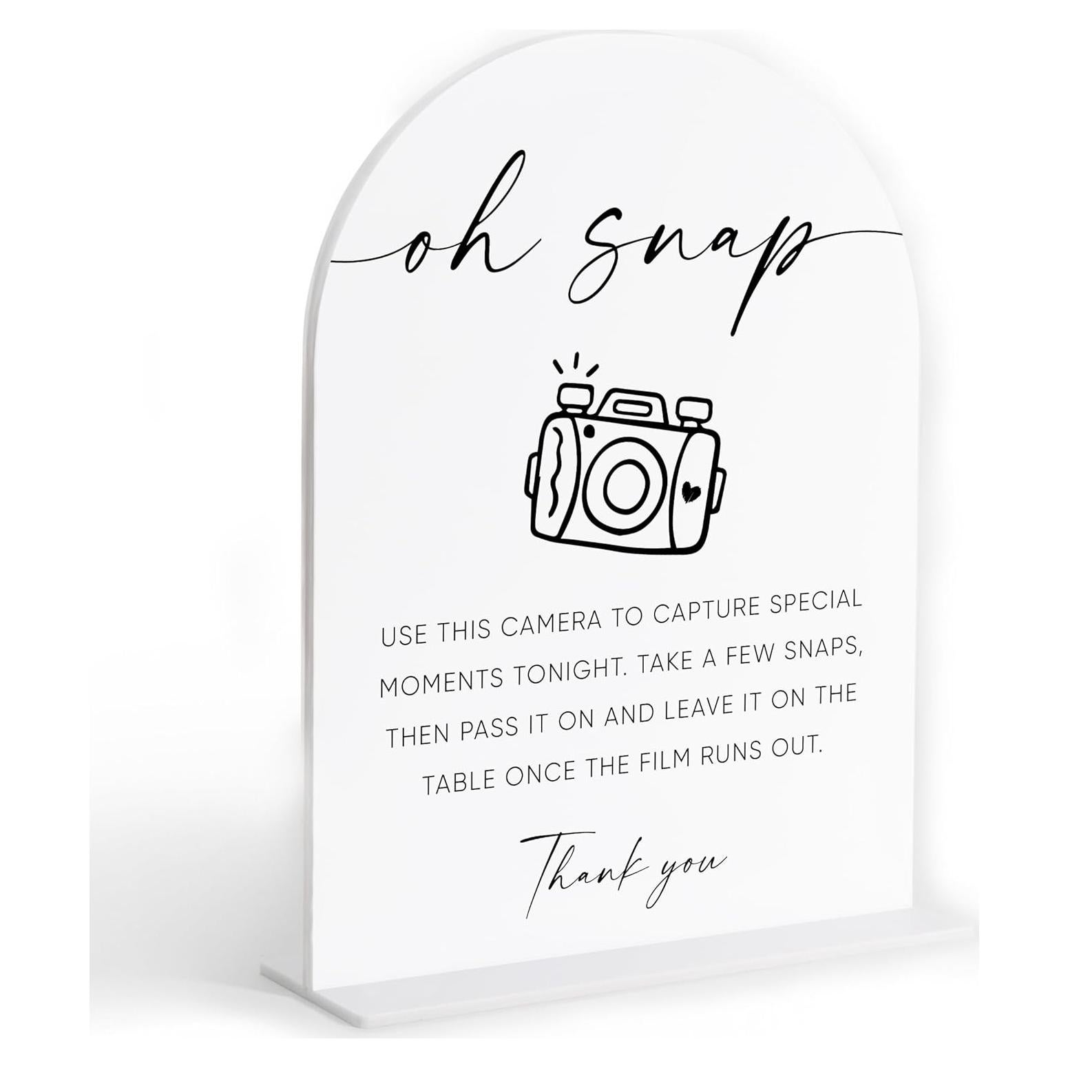 Cartel de Acrílico Blanco para Bodas Sxurt 20x15 cm