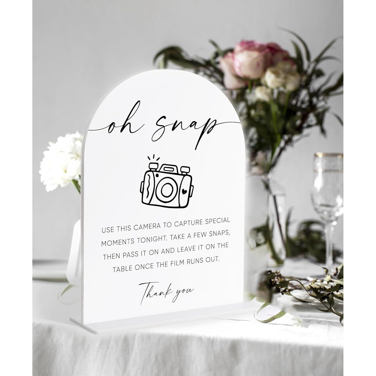 Cartel de Acrílico Blanco para Bodas Sxurt 20x15 cm