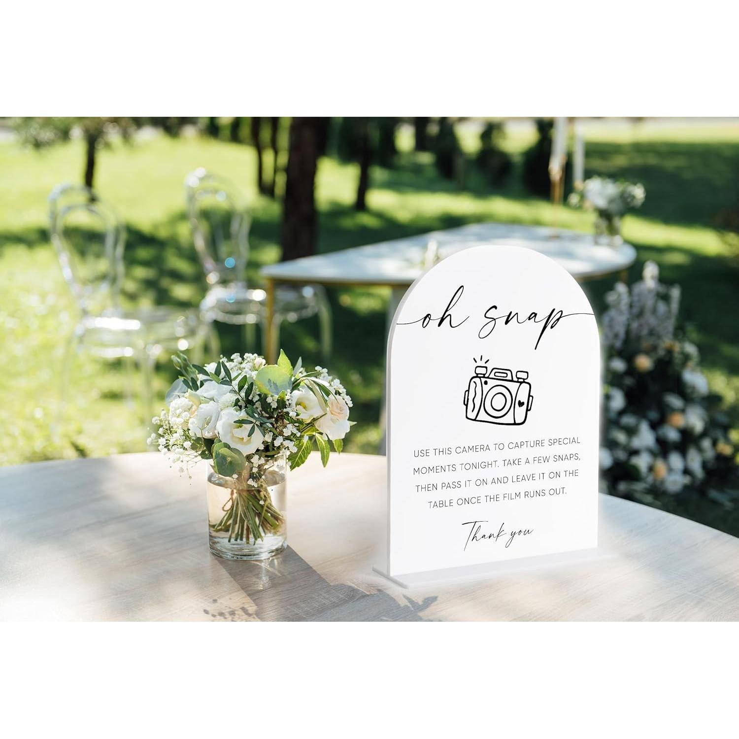 Cartel de Acrílico Blanco para Bodas Sxurt 20x15 cm