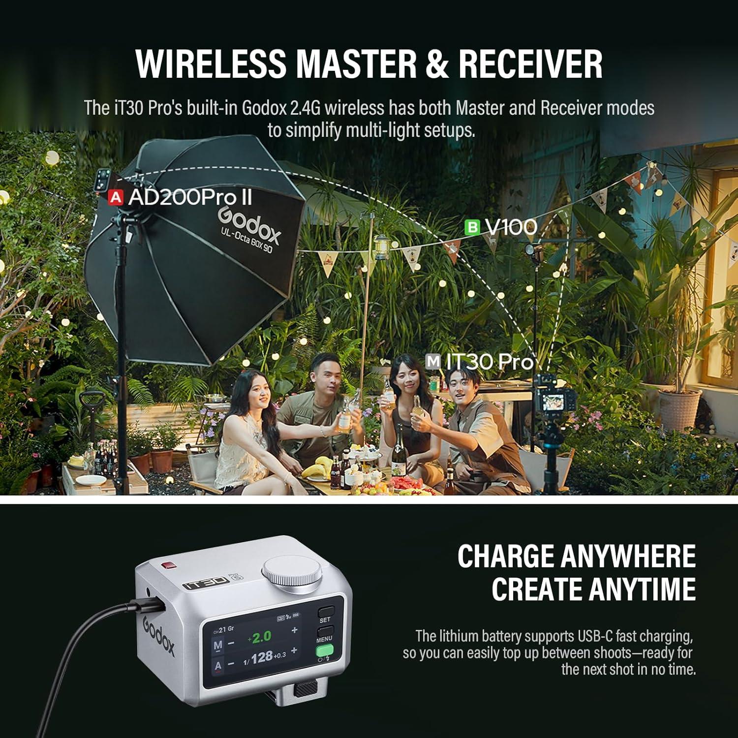 Flash Godox iT30 Pro O TTL para cámaras Olympus y Panasonic