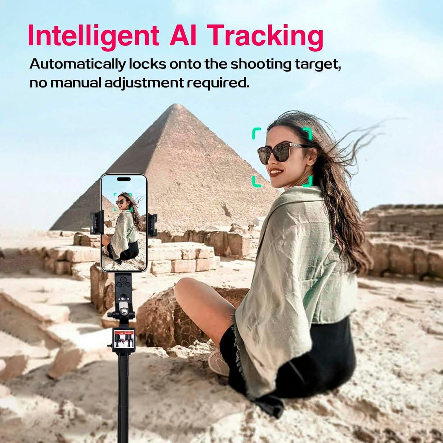 Trípode Selfie Retráctil KNJWGGNM 1.8m con AI y Control Remoto