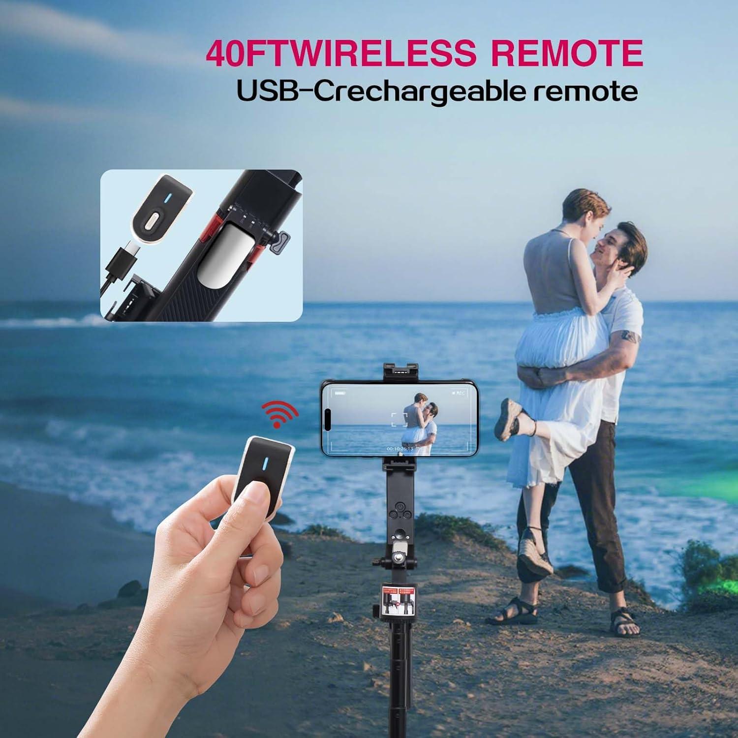 Trípode Selfie Retráctil KNJWGGNM 1.8m con AI y Control Remoto