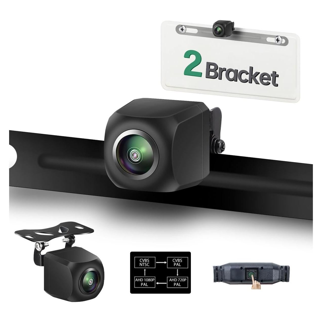 Cámara de Respaldo GreenYi AHD 1080P con Soporte Ajustable