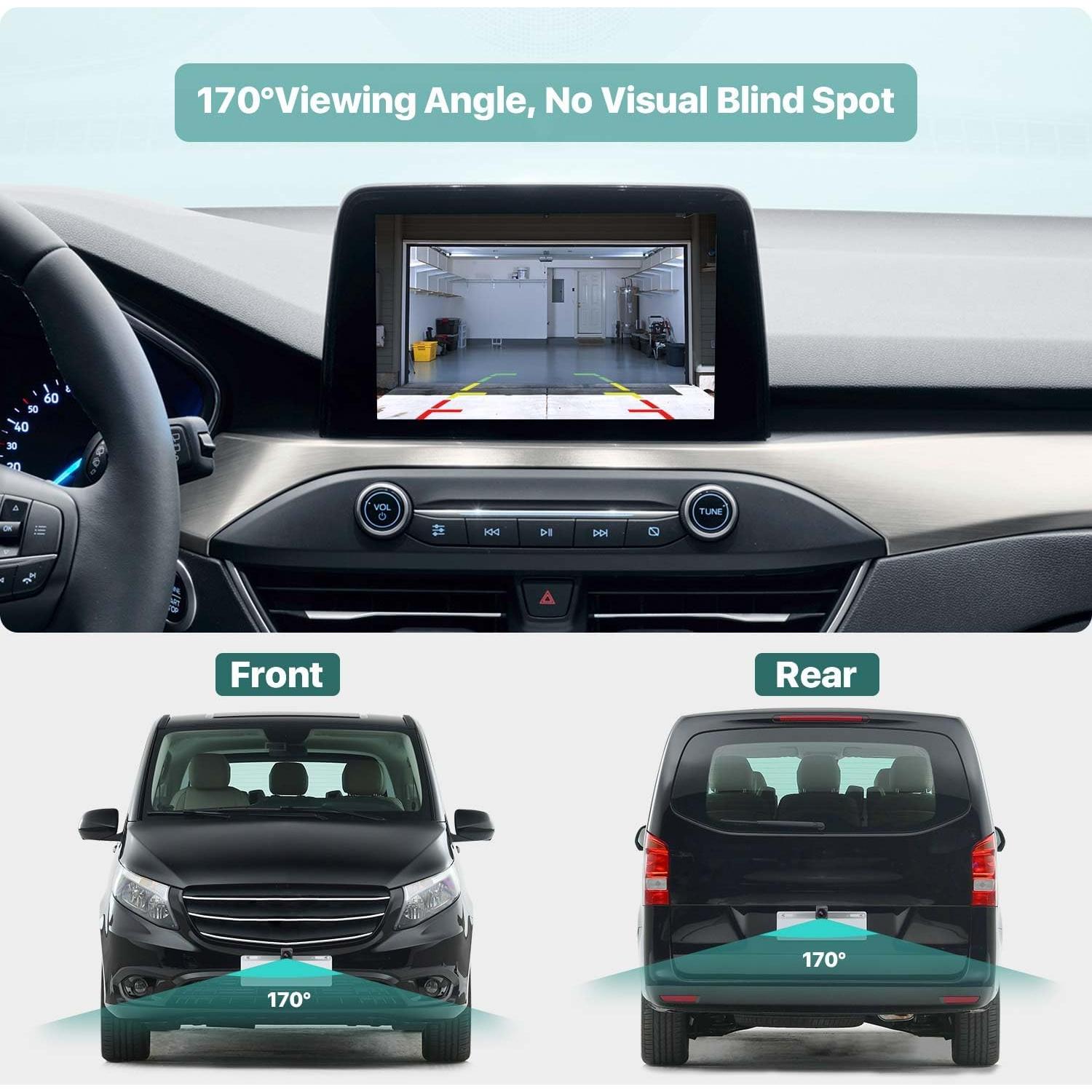 Cámara de Respaldo GreenYi AHD 1080P con Soporte Ajustable