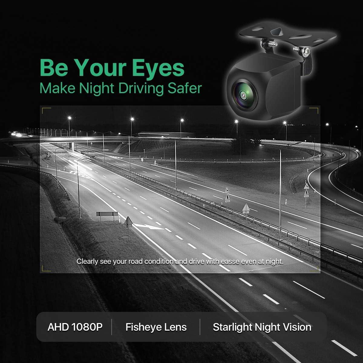 Cámara de Respaldo GreenYi AHD 1080P con Soporte Ajustable