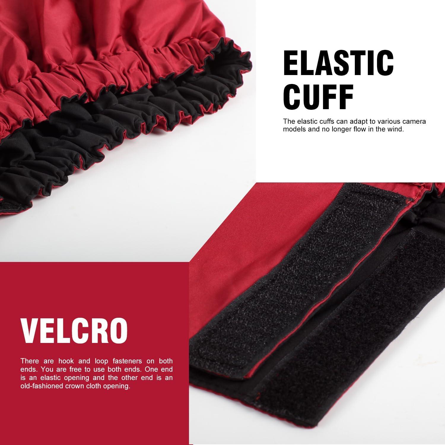 Capucha Profesional eTone 4x5 Tela Oscura Roja Negra 110x120cm