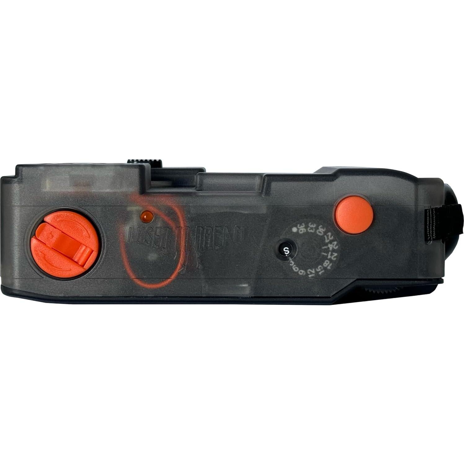 Cámara de película reutilizable 35 mm TBC transparente con lente 28 mm