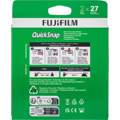 Cámara desechable FUJIFILM QuickSnap Flash 400 - 2 unidades