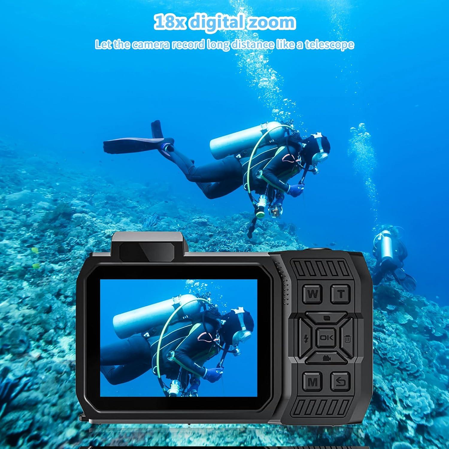 Cámara Digital Impermeable 8K GWAEPU D50 70MP Zoom 18X