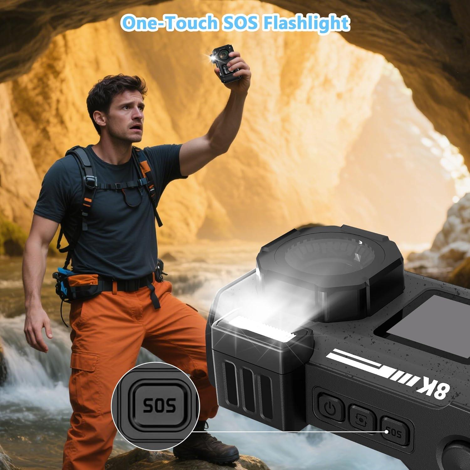 Cámara Digital Impermeable 8K GWAEPU D50 70MP Zoom 18X
