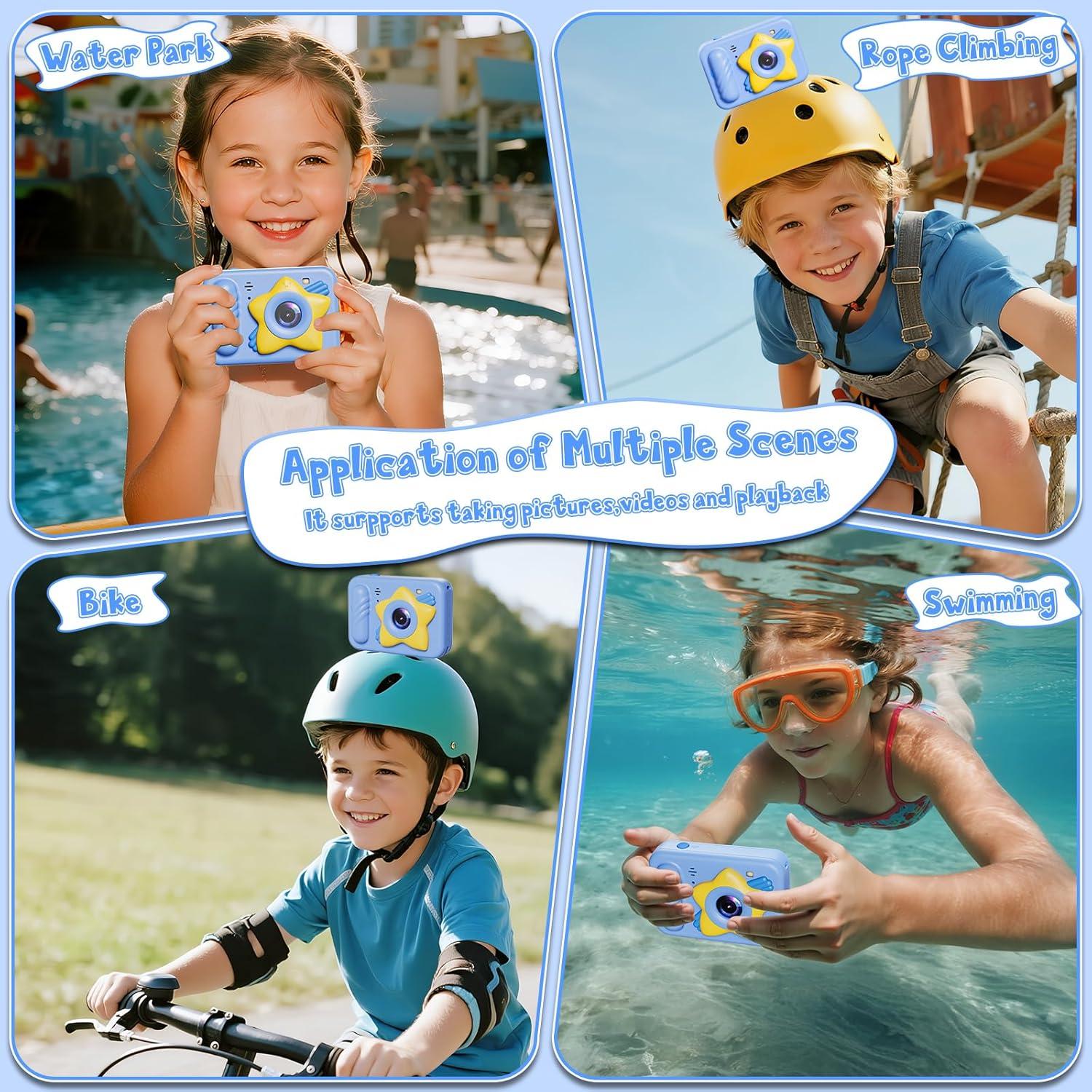 Cámara Submarina FXXXLTF 48MP Impermeable 1.52m Azul