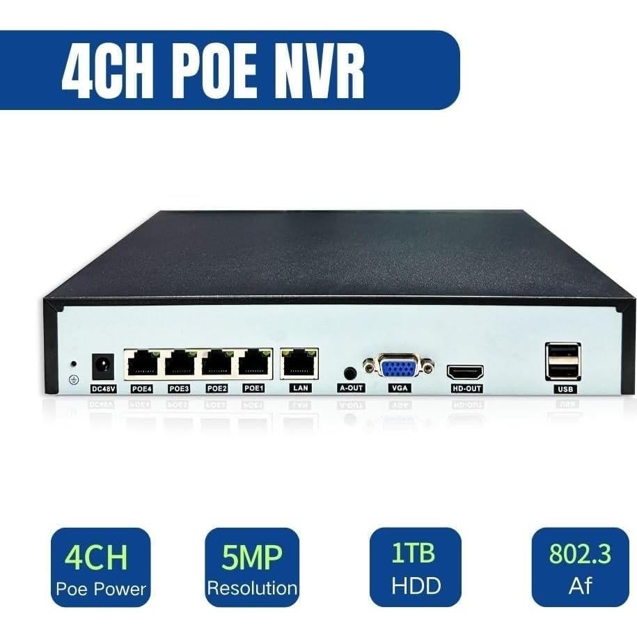 Kit de Cámara Submarina Barlus T5MPNVRBX10 con NVR 1TB