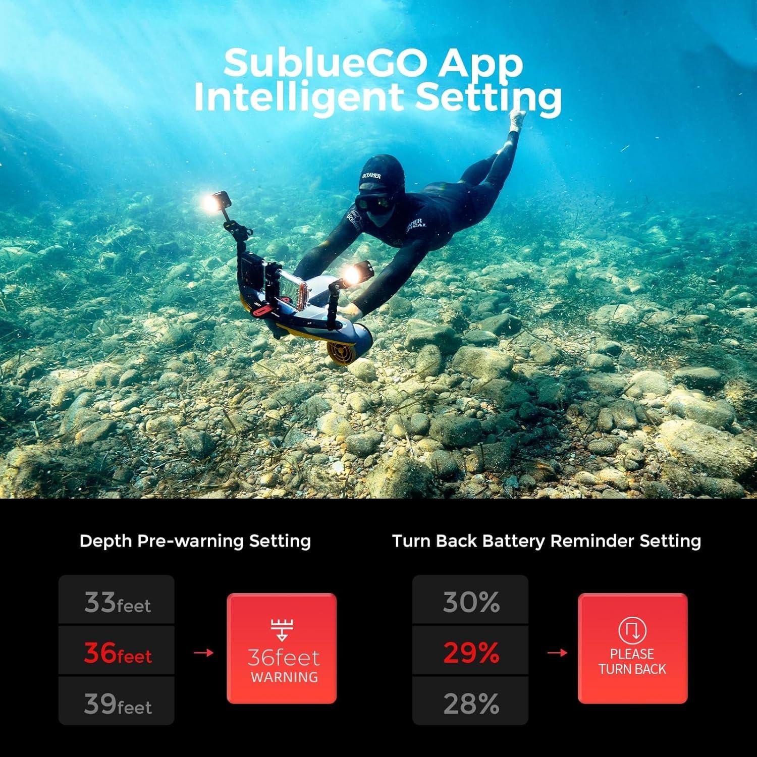 Scooter Submarino Profesional SUBLUE Navbow+ 3 Velocidades 7.2 km/h