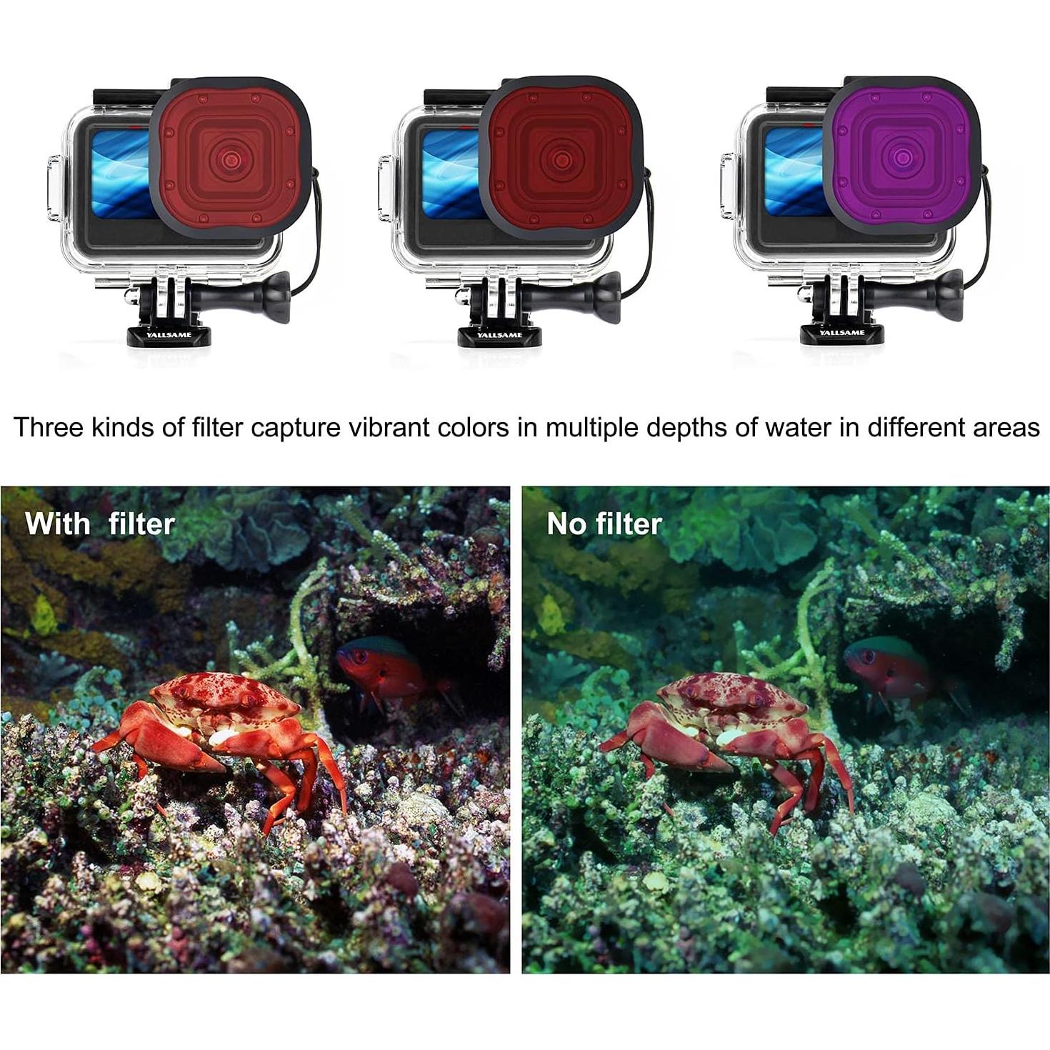 Funda Impermeable YALLSAME para GoPro Hero 9 10 11 12 13 60m