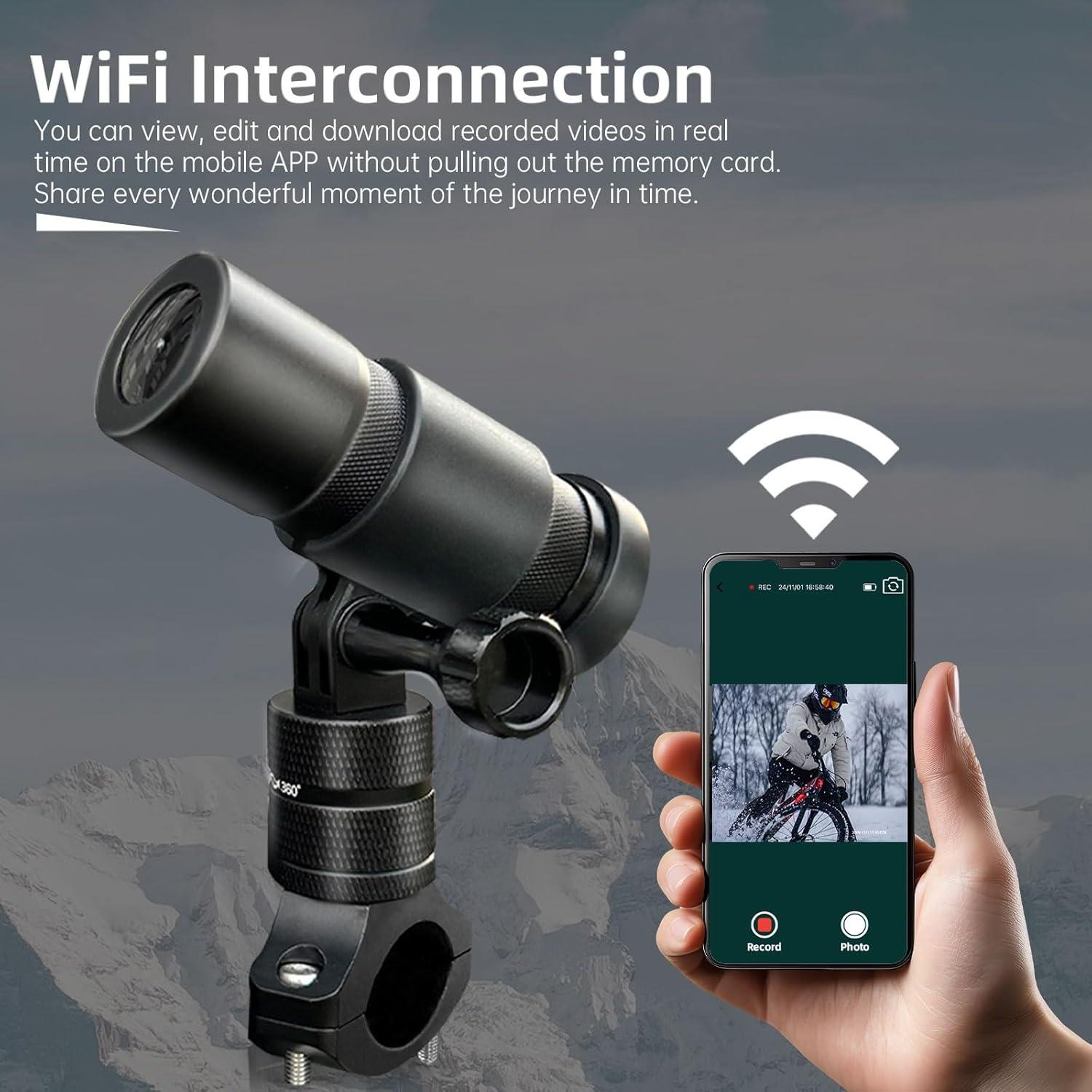 Cámara de Bicicleta VSYSTO D5K HD 1080P WiFi GPS a Prueba de Agua