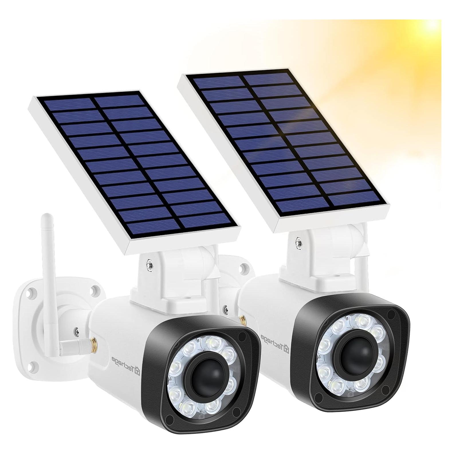 Cámara de Seguridad Falsa Solar Techage 2 Unidades IP66