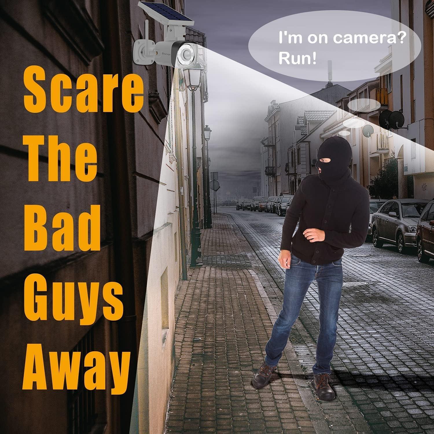 Cámara de Seguridad Falsa Solar Techage 2 Unidades IP66