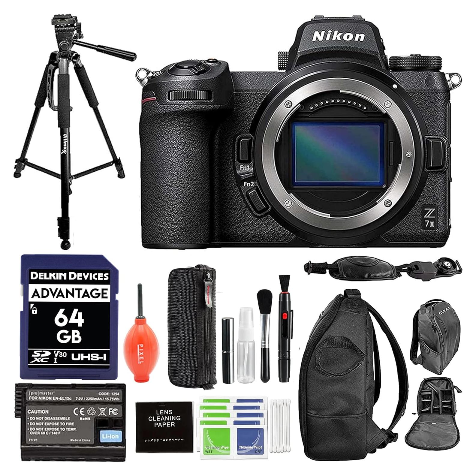 Cámara sin Espejo Nikon Z 7II 45.7MP con Trípode y Mochila