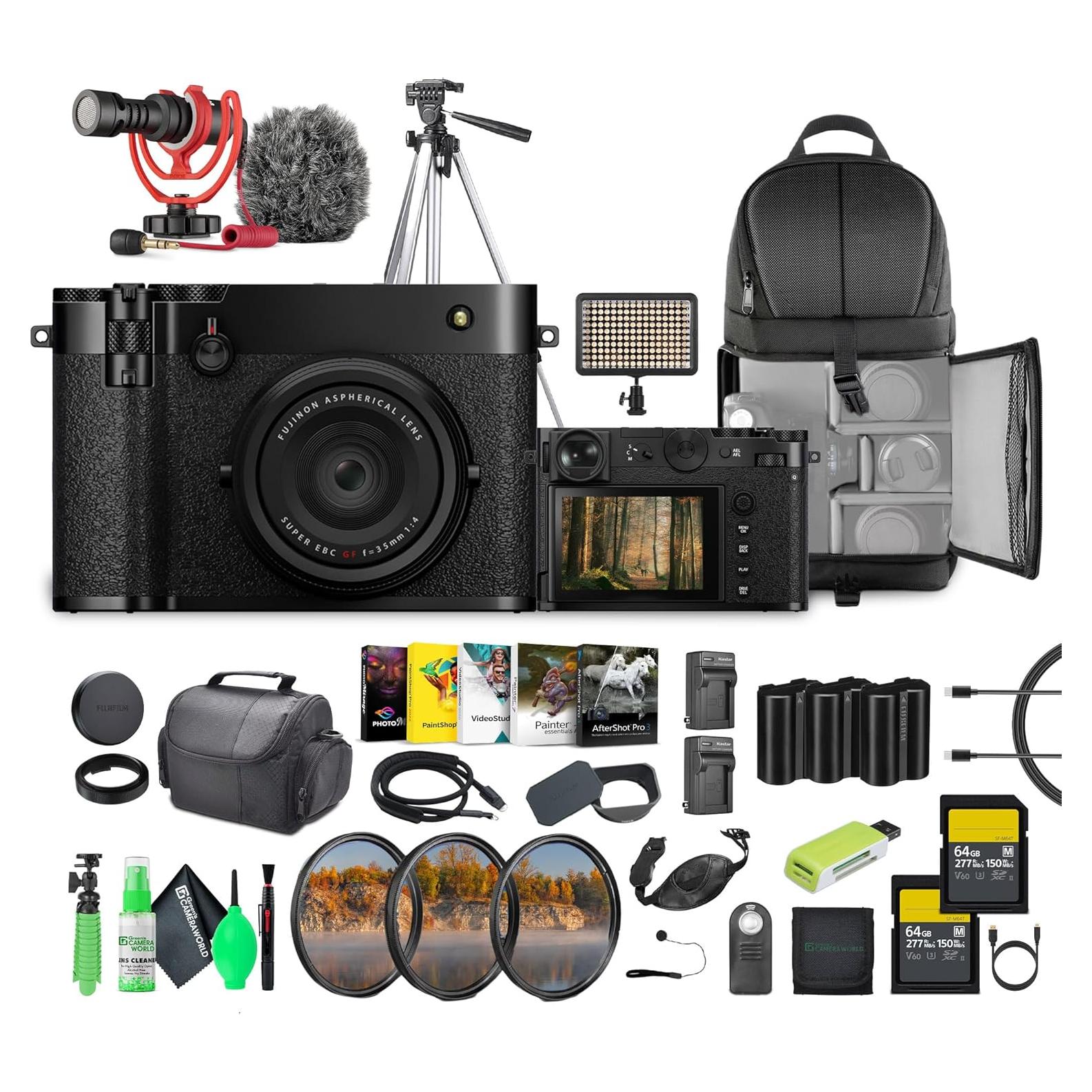 Cámara Digital Sin Espejo FUJIFILM GFX100RF 102MP Negro