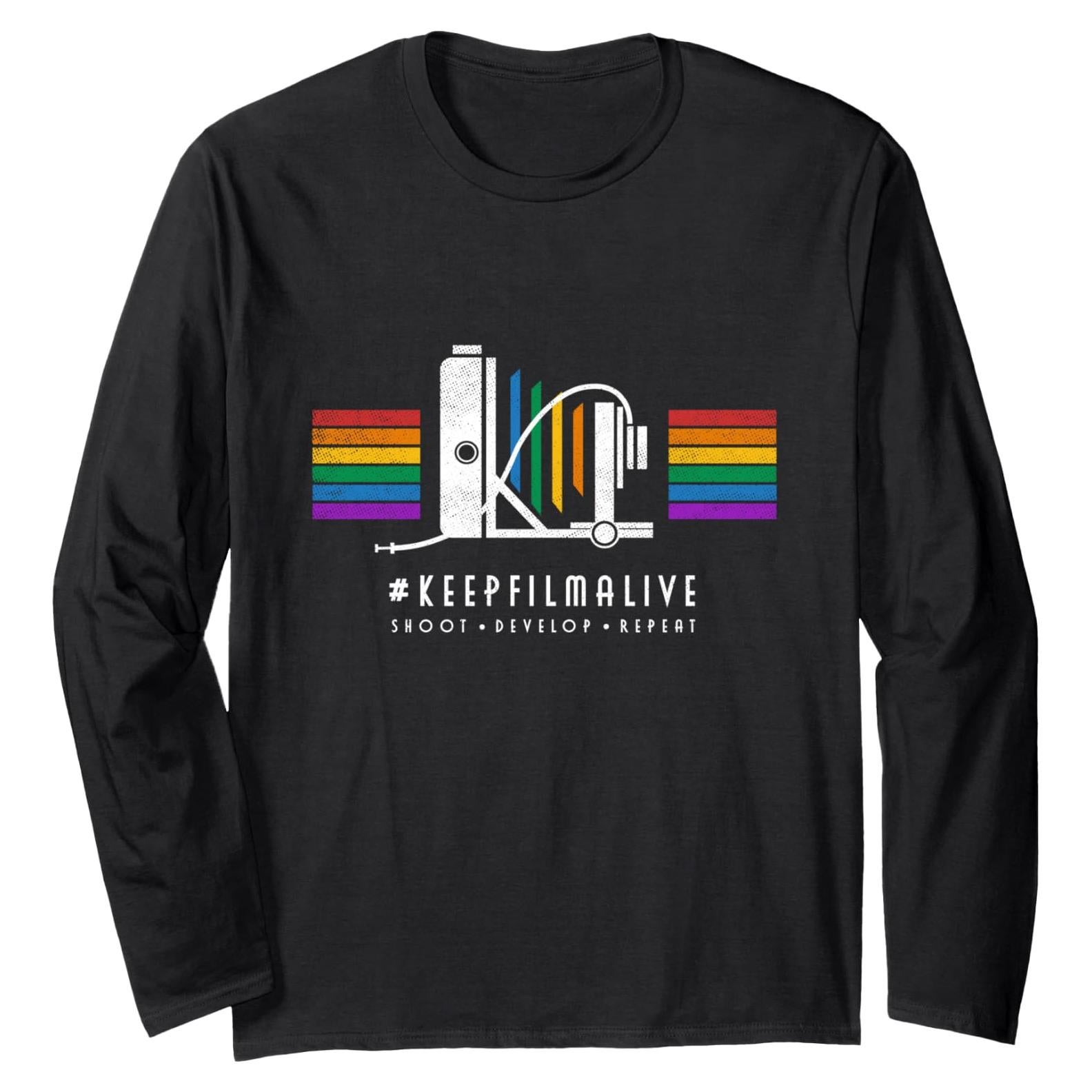 Camiseta de Manga Larga Fotografía Analógica Retro Unisex