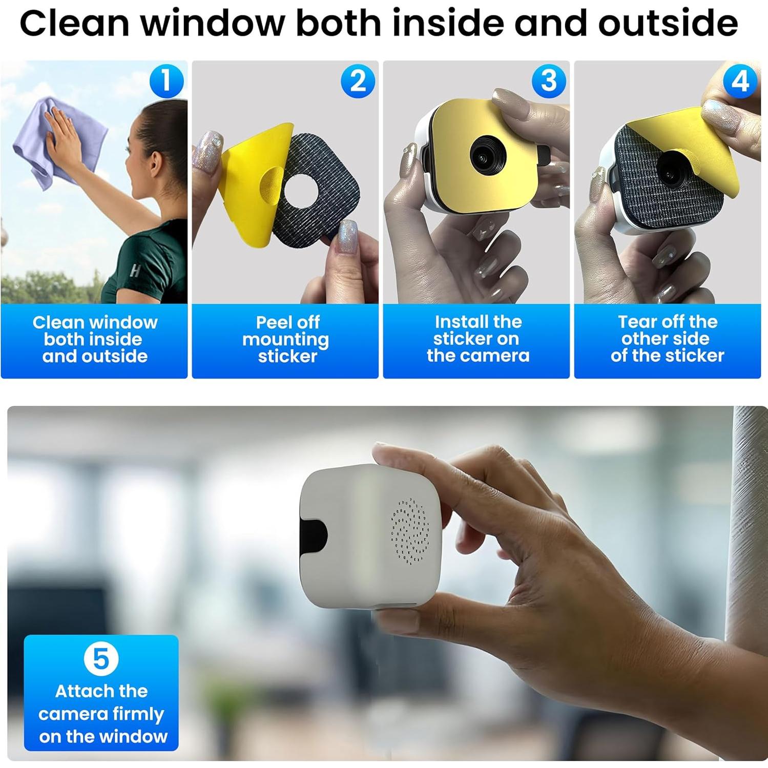 Cámara de Ventana 2K Vebiliki CS770 con Visión Nocturna AI