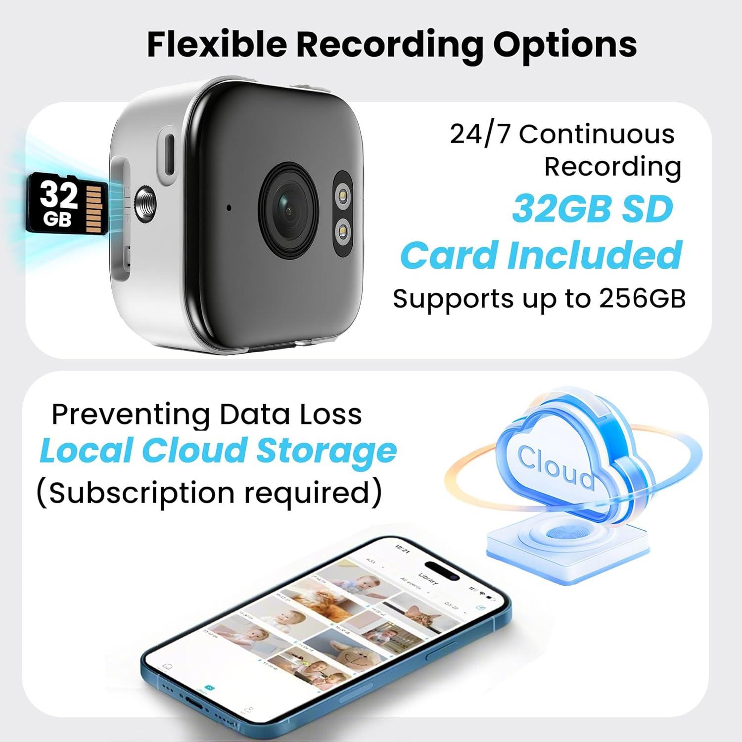 Cámara de Ventana 2K Vebiliki CS770 con Visión Nocturna AI
