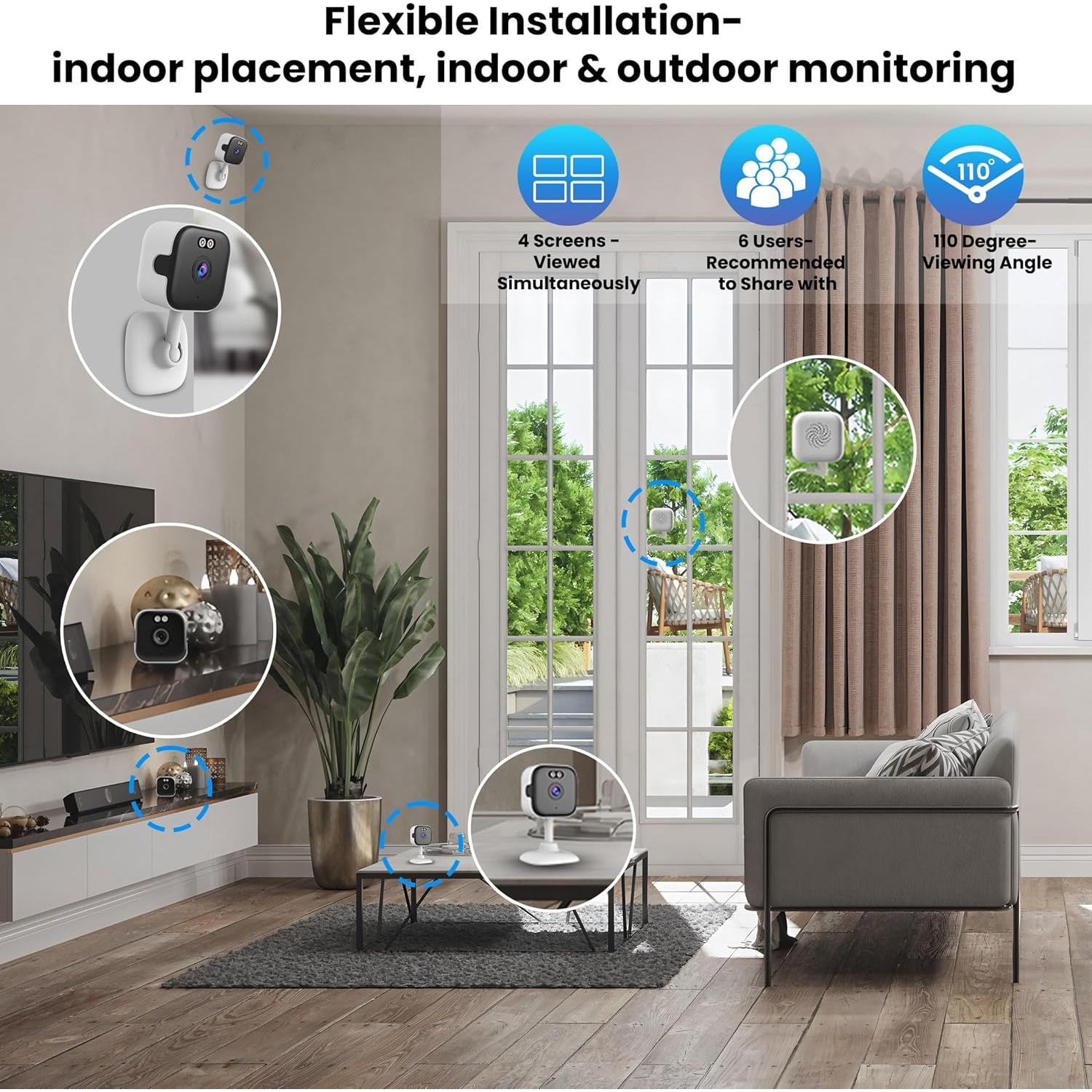 Cámara de Ventana 2K Vebiliki CS770 con Visión Nocturna AI