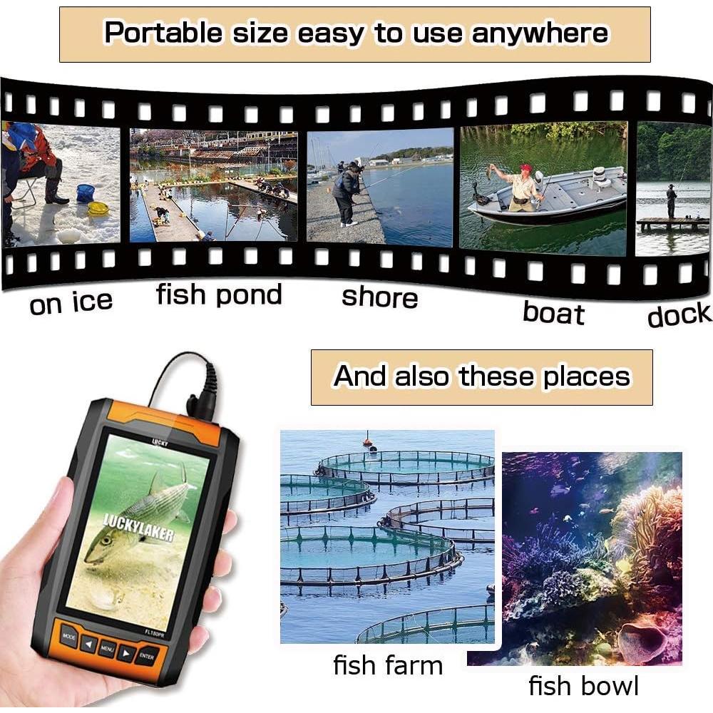 Cámara de Pesca Submarina LUCKYLAKER con Monitor LCD 10.92 cm